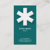 Carte De Visite Big Asterisk - Turquoise (006666) (Dos)