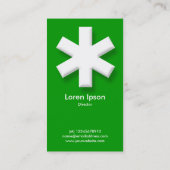 Carte De Visite Big Asterisk - Vert (009900) (Dos)