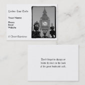Carte De Visite Big Ben noir et blanc (Devant / Derrière)