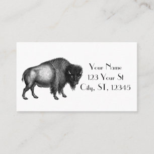 Carte De Visite Big Bison Buffalo Thunder-Cove
