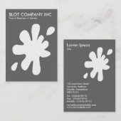 Carte De Visite Big Blot - Blanc sur Grey 66666 (Devant / Derrière)