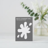 Carte De Visite Big Blot - Blanc sur Grey 66666 (Debout devant)