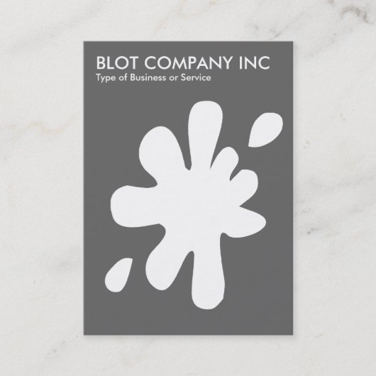 Carte De Visite Big Blot - Blanc sur Grey 66666 (Devant)