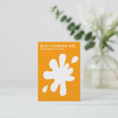 Carte De Visite Big Blot - Blanc sur Orange FF9900 (Debout devant)