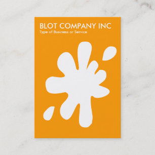 Carte De Visite Big Blot - Blanc sur Orange FF9900