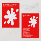 Carte De Visite Big Blot - Blanc sur Rouge FF0000 (Devant / Derrière)