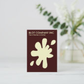 Carte De Visite Big Blot - Crème sur Dark Brown 330000 (Debout devant)