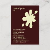 Carte De Visite Big Blot - Crème sur Dark Brown 330000 (Dos)