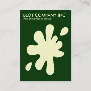 Carte De Visite Big Blot - Crème sur Dark Green 003300