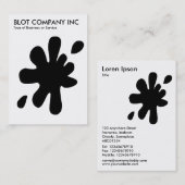 Carte De Visite Big Blot - noir sur blanc (Devant / Derrière)