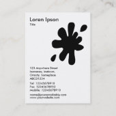 Carte De Visite Big Blot - noir sur blanc (Dos)