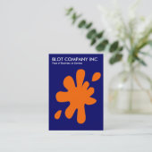 Carte De Visite Big Blot - Orange sur Dark Blue 000066 (Debout devant)