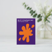 Carte De Visite Big Blot - Orange sur Deep Purple 330066 (Debout devant)