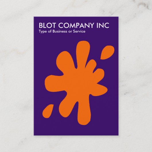 Carte De Visite Big Blot - Orange sur Deep Purple 330066 (Devant)