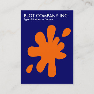 Carte De Visite Big Blot - Orange sur fond bleu foncé 000066