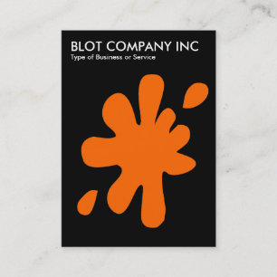 Carte De Visite Big Blot - Orange sur Noir