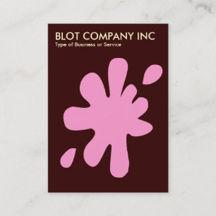 Carte De Visite Big Blot - rose avec crème sur Dark Brown 330000