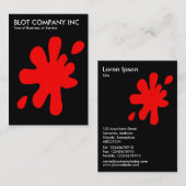 Carte De Visite Big Blot - Rouge sur noir (Devant / Derrière)