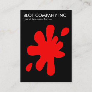 Carte De Visite Big Blot - Rouge sur noir
