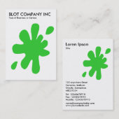 Carte De Visite Big Blot - Vert printemps sur blanc (Devant / Derrière)
