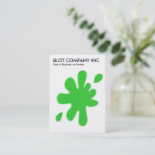 Carte De Visite Big Blot - Vert printemps sur blanc (Debout devant)