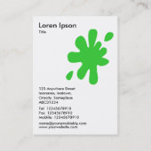 Carte De Visite Big Blot - Vert printemps sur blanc (Dos)