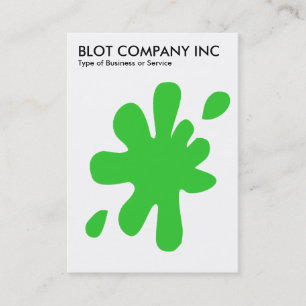 Carte De Visite Big Blot - Vert printemps sur blanc