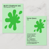 Carte De Visite Big Blot - Vert printemps sur vert pâle CCFFCC (Devant / Derrière)