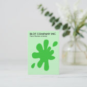 Carte De Visite Big Blot - Vert printemps sur vert pâle CCFFCC (Debout devant)