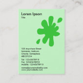 Carte De Visite Big Blot - Vert printemps sur vert pâle CCFFCC (Dos)