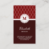 Carte De Visite Big Data Analyst Elegant Brown Lace Motif (Dos)