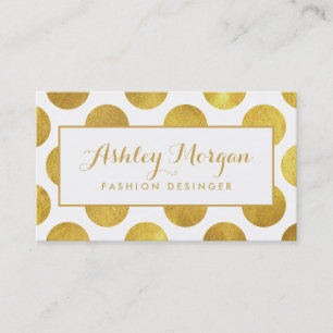 Carte De Visite Big Gold Parties scintillant Pois - Unique et élég