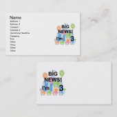 Carte De Visite Big News Circus 3e Anniversaire Tshirts et cadeaux (Devant / Derrière)