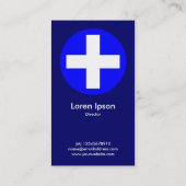 Carte De Visite Big Plus Signes Bleu - Bleu foncé (Dos)