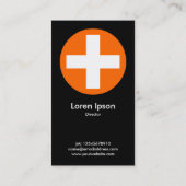 Carte De Visite Big Plus Signes Orange - Noir (Dos)