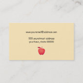 Carte De Visite Big Red Apple Enseignant de l'école primaire 3 (Dos)