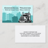 Carte De Visite Big Rig Graphics | Transport | Construction (Devant / Derrière)