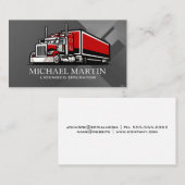 Carte De Visite Big Rig Truck | Licensed Operator  (Devant / Derrière)