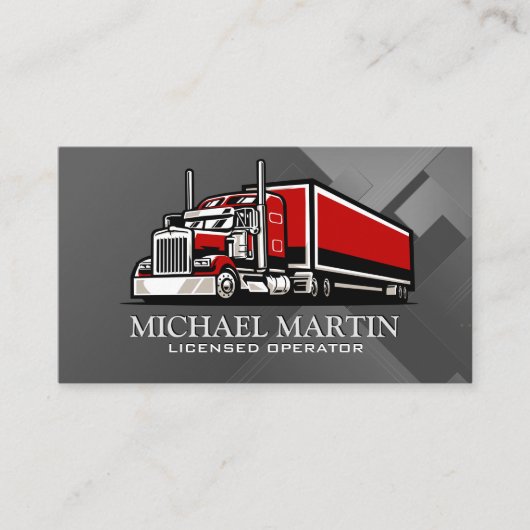 Carte De Visite Big Rig Truck | Licensed Operator  (Devant)