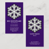 Carte De Visite Big Snowflake - Violet foncé (330066) (Devant / Derrière)
