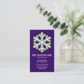 Carte De Visite Big Snowflake - Violet foncé (330066) (Debout devant)