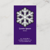 Carte De Visite Big Snowflake - Violet foncé (330066) (Dos)