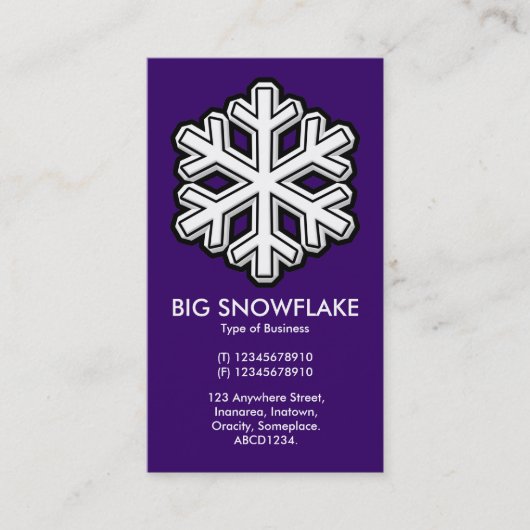 Carte De Visite Big Snowflake - Violet foncé (330066) (Devant)