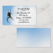 Carte De Visite Big Spider pour l'exterminateur de bogues (Devant / Derrière)