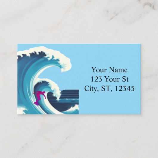 Carte De Visite Big Wave Surfer Thunder_Cove (Devant)