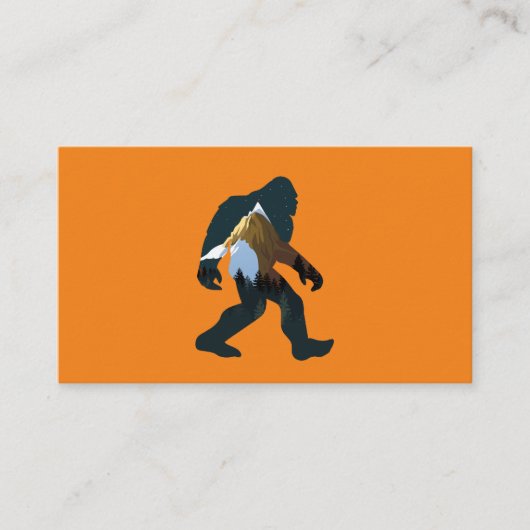 Carte De Visite Bigfoot de la forêt nocturne (Devant)