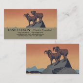 Carte De Visite Bighorn Sheep American West Wildlife (Devant / Derrière)