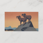 Carte De Visite Bighorn Sheep American West Wildlife (Dos)