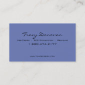 Carte De Visite Bigorneau à la mode du modèle | de "quartz" de (Dos)