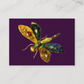 Carte De Visite BIJOU ANCIEN LIBELLULE ,Violet (Dos)